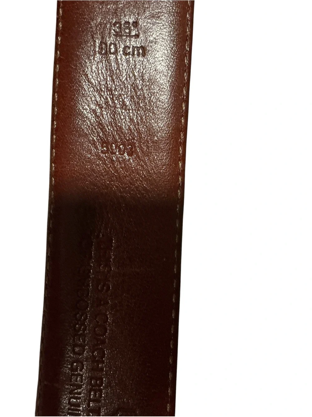 Vtg Coach black genuine leather embossed men’s belt size 36